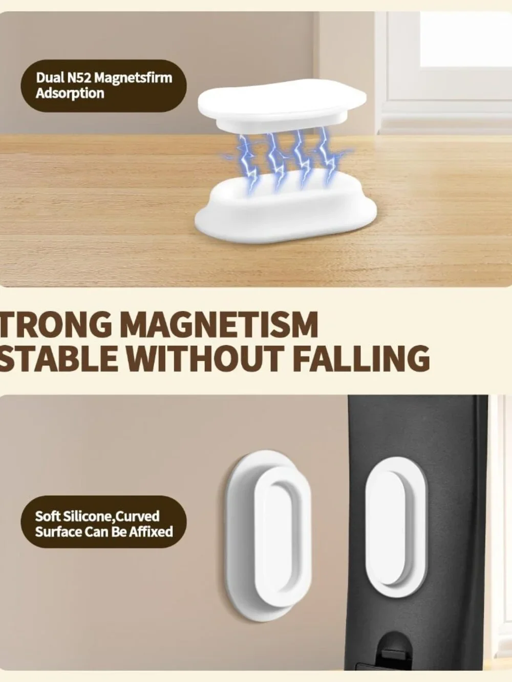 Silicone Magnetic Remote Holder – Wall-Mounted Organizer for TV, Fan & AC